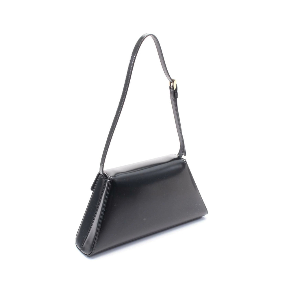 Prada patent calf bag Triangle leather shoulder logo black leather